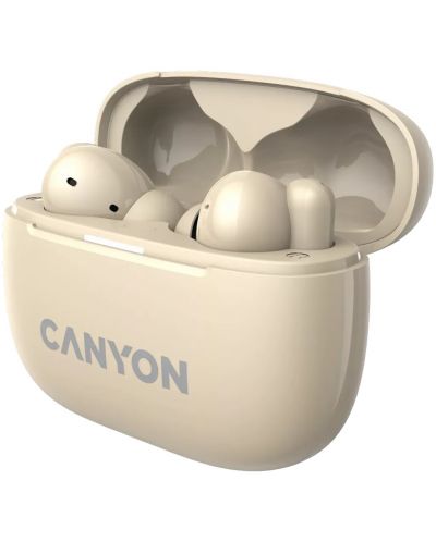 Безжични слушалки Canyon - CNS-TWS10, ANC, бежови - 5