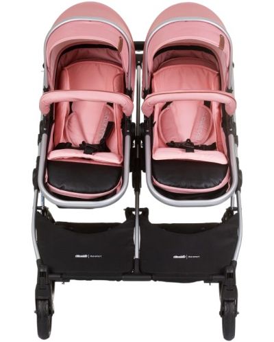 Бебешка количка за близнаци Chipolino - Дуо Смарт, фламинго - 8