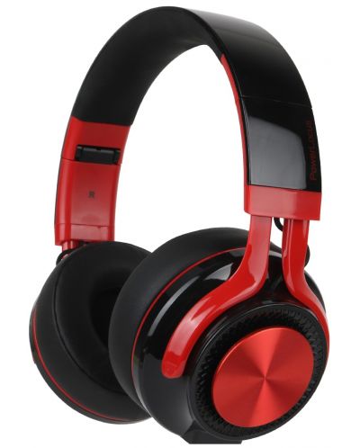 Безжични слушалки PowerLocus - P3, черни/червени - 1