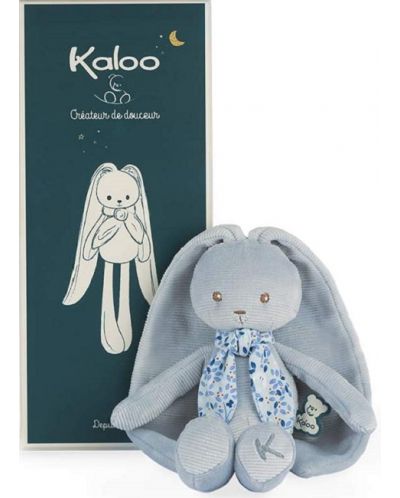 Бебешка плюшена играчка Kaloo - Зайче, синя - 3