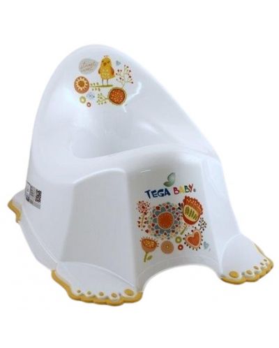 Бебешко анатомично гърне Tega Baby - Фолк, Бяло