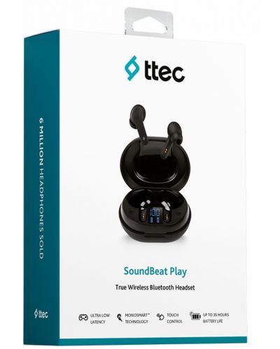 Безжични слушалки ttec - SoundBeat Play, TWS, черни - 6