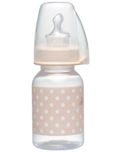 Бебешко шише NIP - Trendy, РР, Flow S, 0-6 м, 125 ml  - 1