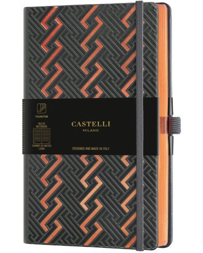 Бележник Castelli Copper & Gold - Roman Copper, 9 x 14 cm, линиран - 1