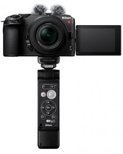 Безогледален фотоапарат Nikon - Z30, Vlogger Kit, Black - 1