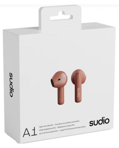 Безжични слушалки Sudio - A1, TWS, сиена - 4