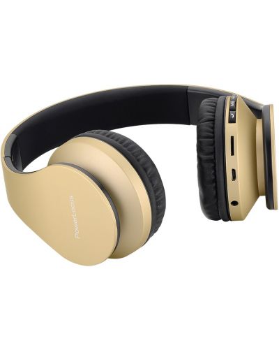 Безжични слушалки PowerLocus - P1, златисти - 6