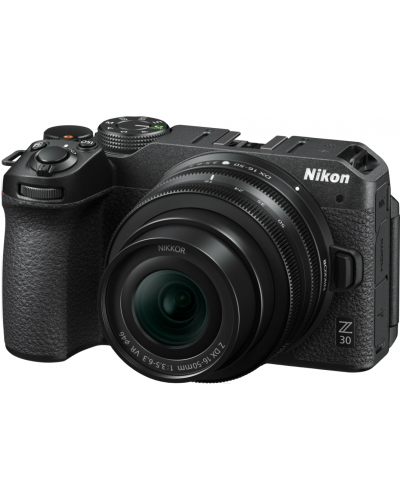 Безогледален фотоапарат Nikon - Z30, Nikkor Z DX 16-50mm, Black - 1