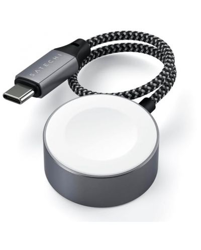 Безжично зарядно Satechi - Magnetic Charge Cable USB-C, Apple Watch, сиво - 2