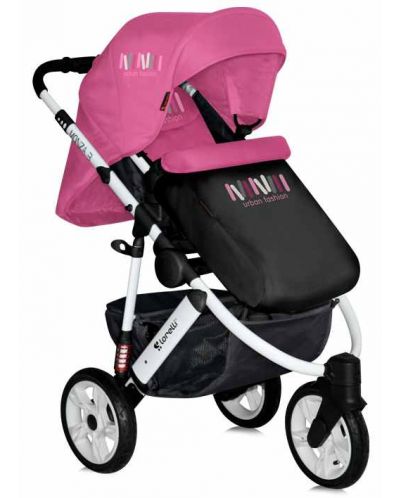 Бебешка комбинирана количка 2в1 Lorelli - Monza 3, розова - 2