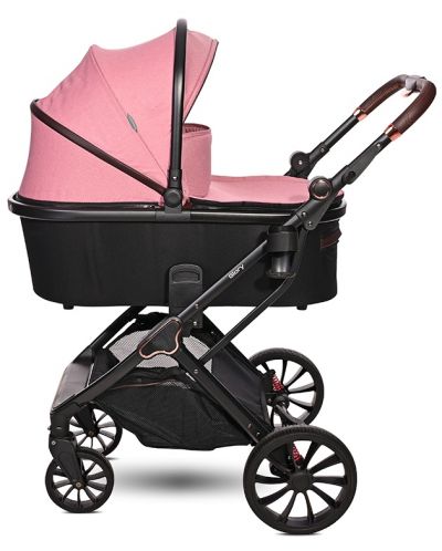 Бебешка количка 2 в 1 Lorelli - Glory, с адаптори, Pink - 2
