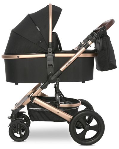 Бебешка количка Lorelli - Boston, с адаптори, Black - 5