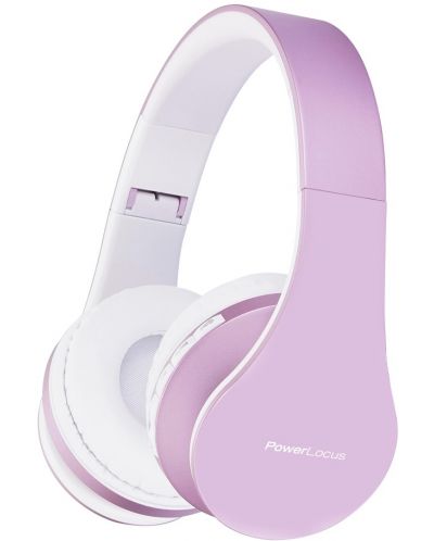 Безжични слушалки PowerLocus - P1, бели/лилави - 4