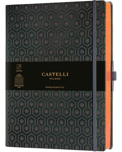 Бележник Castelli Copper & Gold - Honeycomb Copper, 19 x 25 cm, линиран - 1