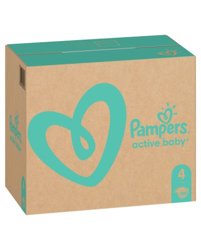 Бебешки пелени Pampers - Active Baby 4, 180броя - 2