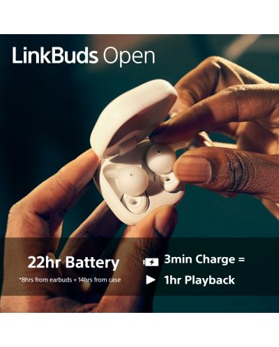  Безжични слушалки Sony - LinkBuds Open, TWS, черни - 7