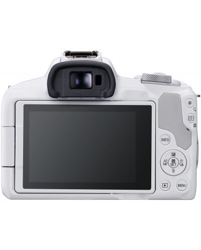 Безогледален фотоапарат Canon - EOS R50, RF-S 18-45mm, f/4.5-6.3 IS STM, бял - 6