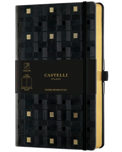 Бележник Castelli Copper & Gold - Weaving Gold, 13 x 21 cm, линиран - 1