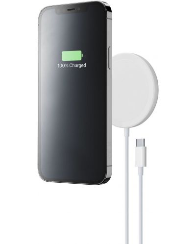 Безжично зарядно Cellularline - Mag, MagSafe, 7.5W, бяло - 1