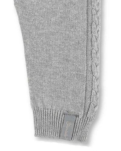 Бебешки плетени панталонки Sterntaler - 80 cm, 9-12 месеца, сиви - 3
