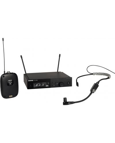 Безжична микрофонна система Shure - SLXD14E/SM35, черна - 1