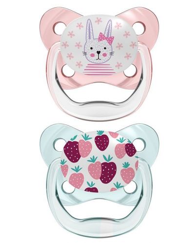 Бебешка залъгалка Dr. Brown's - PreVent, 0-6 месеца, 2 броя, розови - 1