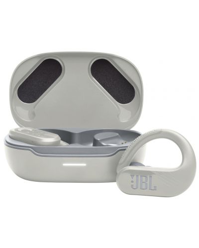 Безжични слушалки JBL - Endurance Peak 3, TWS, бели/сиви - 1