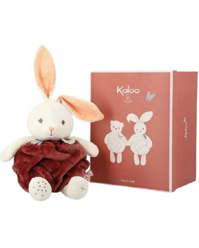 Бебешка плюшена играчка Kaloo - Bubble of Love, Зайче, Cinnamon, 30 сm - 3