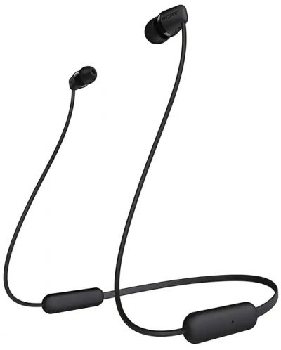 Безжични слушалки с микрофон Sony - WI-C200, черни - 1