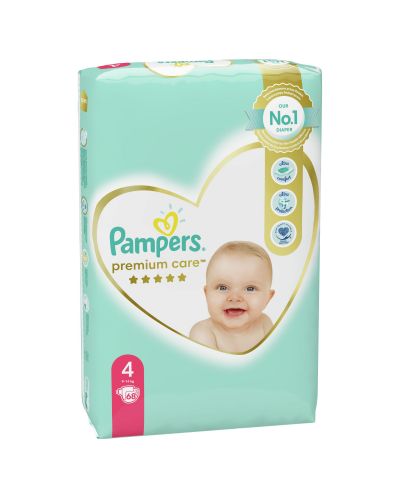 Бебешки пелени Pampers - Premium Care 4, 68 броя - 1