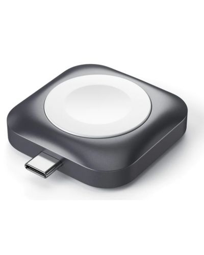 Безжично зарядно Satechi - Magnetic, USB-C, Apple Watch, 5W, сиво - 2
