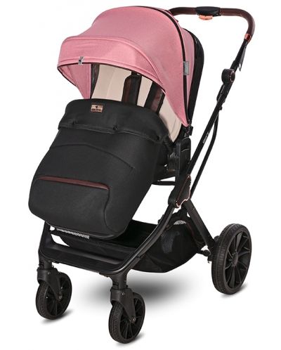 Бебешка количка 2 в 1 Lorelli - Glory, с адаптори, Pink - 6