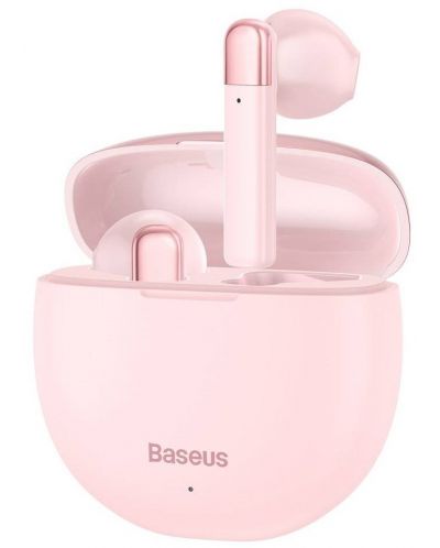 Безжични слушалки Baseus - Encok W2, TWS, розови - 1