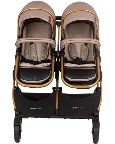 Бебешка количка за близнаци Chipolino - Дуо Смарт, златисто бежова - 8