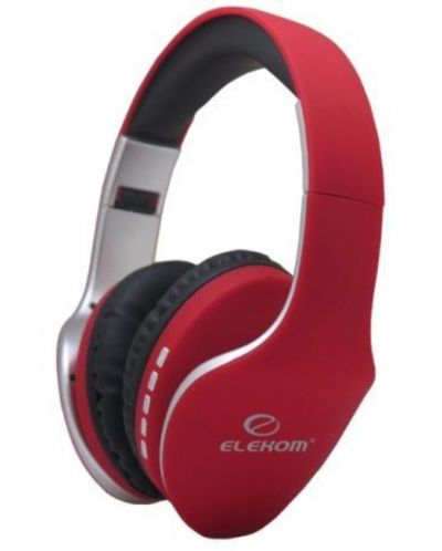 Безжични слушалки с микрофон Elekom - EK-P18, червени - 1