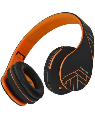 Безжични слушалки PowerLocus - P2, черни/оранжеви - 2