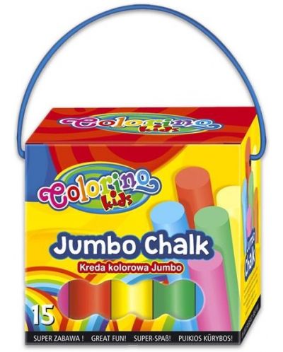 Безпрашни тебешири Colorino Kids - Jumbo, 10 броя в кутия - 1