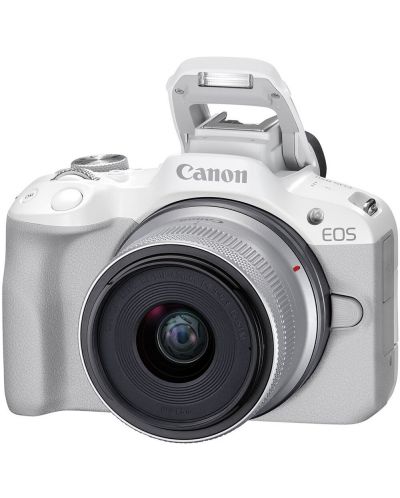 Безогледален фотоапарат Canon - EOS R50, RF-S 18-45mm, f/4.5-6.3 IS STM, бял - 2