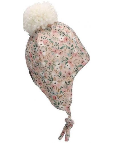 Бебешка зимна шапка за момиче Sterntaler - С принт на цветя, 41 cm, 4-5 м - 4