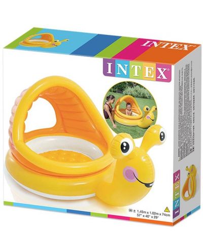 Бебешки надуваем басейн Intex - Охлювче, със сенник - 2