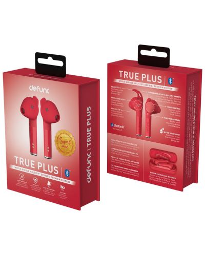 Безжични слушалки Defunc - TRUE PLUS, TWS, червени - 7