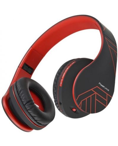 Безжични слушалки PowerLocus - P2, черни/червени - 2