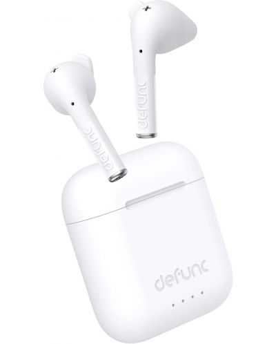 Безжични слушалки Defunc - TRUE TALK, TWS, бели - 1
