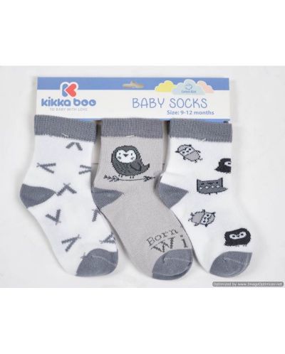 Бебешки чорапи KikkaBoo - Памучни, 9-12 месеца