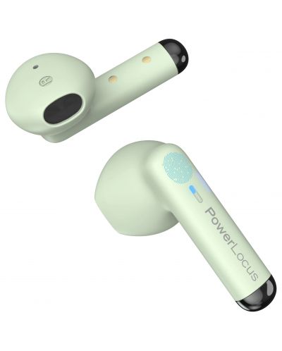 Безжични слушалки PowerLocus - PLX1, TWS, зелени - 4