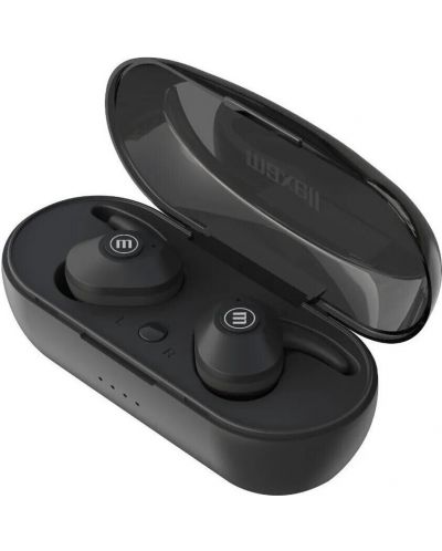 Безжични слушалки с микрофон Maxell - Mini Duo EB-BT, TWS, черни - 1