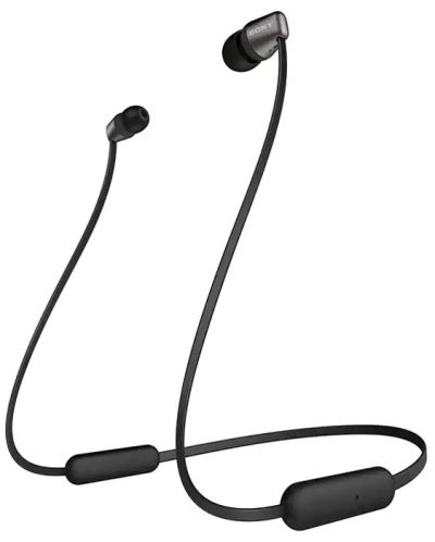 Безжични слушалки с микрофон Sony - WI-C310, черни (разопакован) - 1