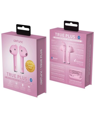 Безжични слушалки Defunc - TRUE PLUS, TWS, розови - 7