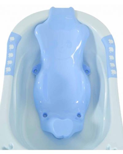 Бебешка вана с подложка Cangaroo - Larissa, 89 cm, синя - 2