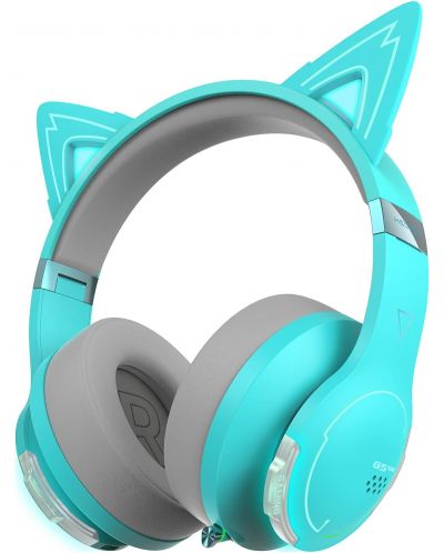 Безжични слушалки с микрофон Edifier - G5BT CAT, сини/сиви - 1